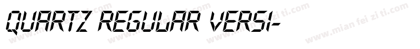 Quartz Regular Versi字体转换